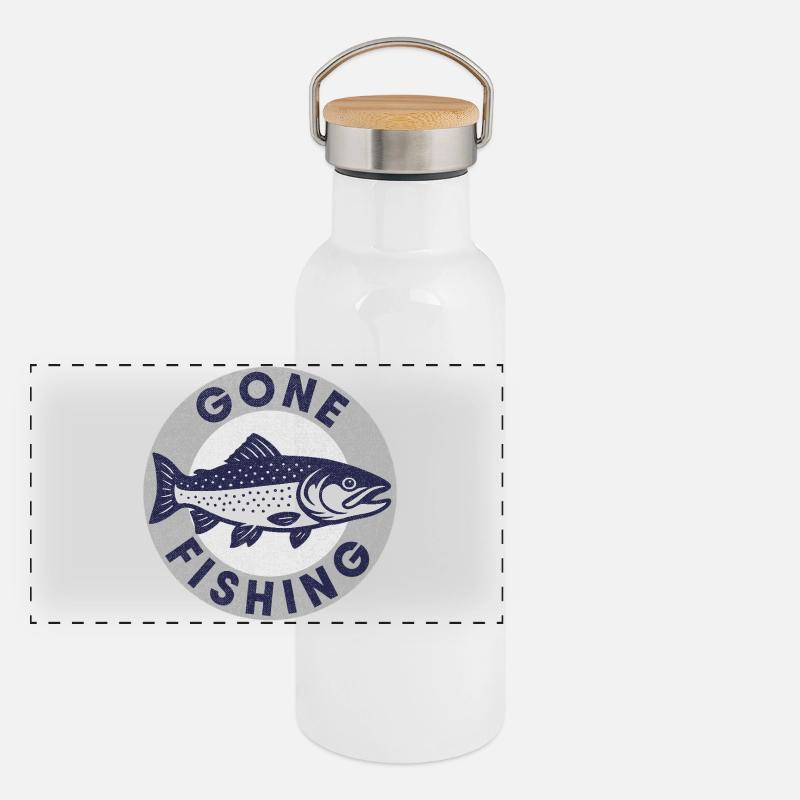 Partie pêcher Gourde isotherme avec bouchon en bambou