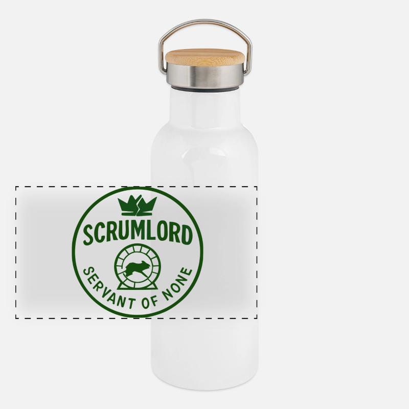 Scrumlord - Herrscher Ohne Diener Panorama Thermosflasche mit Bambusdeckel