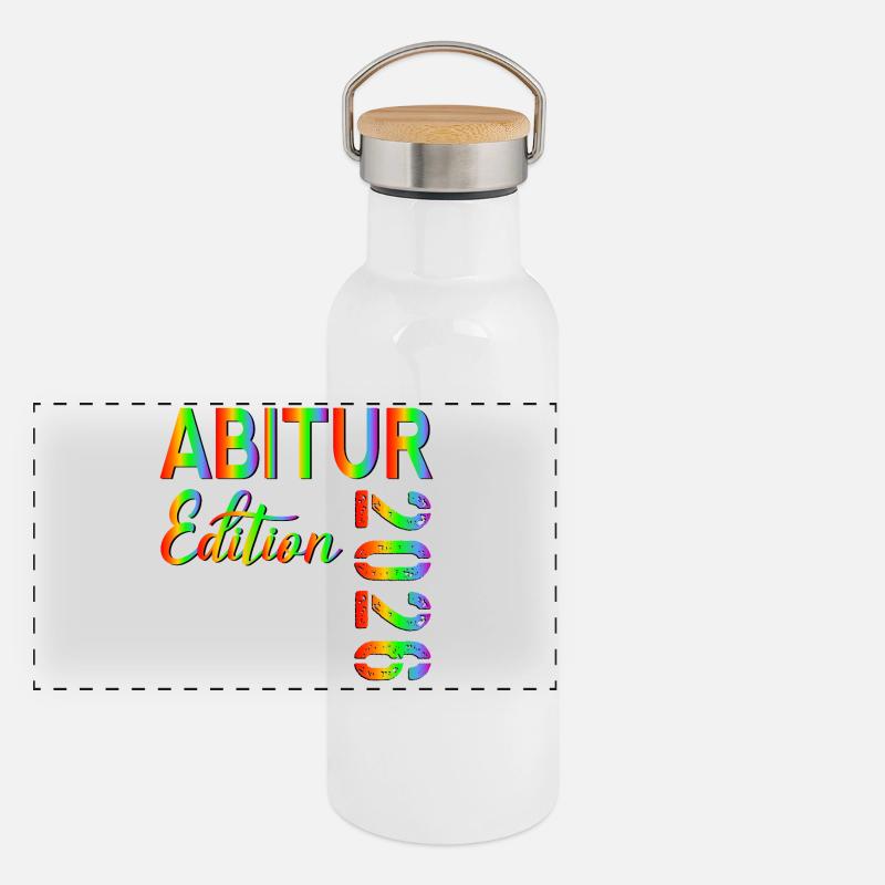 REGENBOGEN ABITUR 2026 Panorama Thermosflasche mit Bambusdeckel