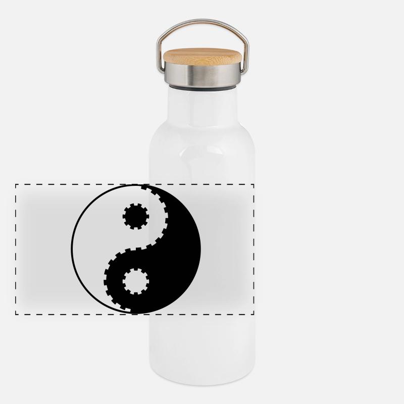 Équipement Yin Yang – Équilibre et technique asiatiques Gourde isotherme avec bouchon en bambou