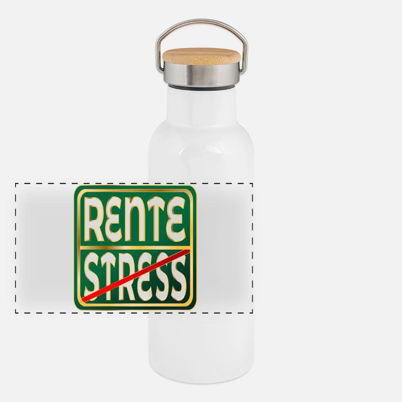 Abschied Stress Rente Panorama Thermosflasche mit Bambusdeckel