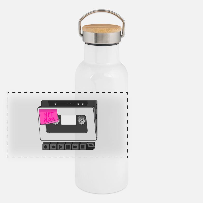 FRAPPEZ LE JEU Gourde isotherme avec bouchon en bambou