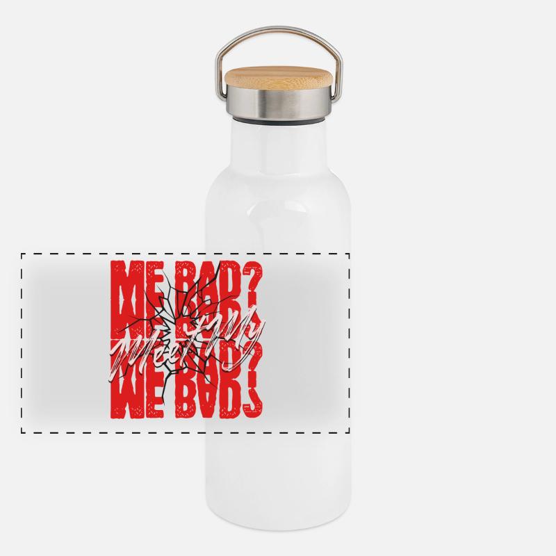 Sphynx Cat Funny Saying Panoramic Thermal Bottle with Bamboo Lid