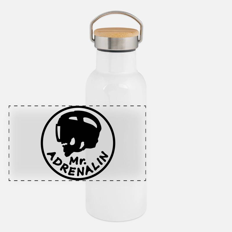 Mr. Adrenalin Eishockey Panoramic Thermal Bottle with Bamboo Lid