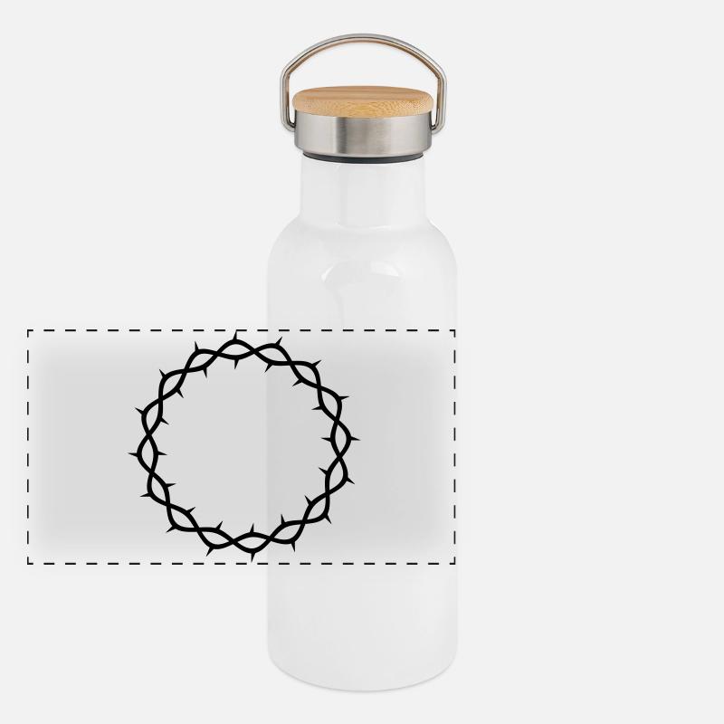 Panorama Thermosflasche mit Bambusdeckel