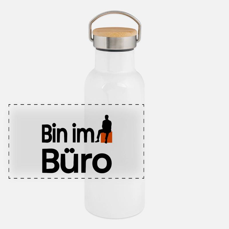 Gourde isotherme avec bouchon en bambou