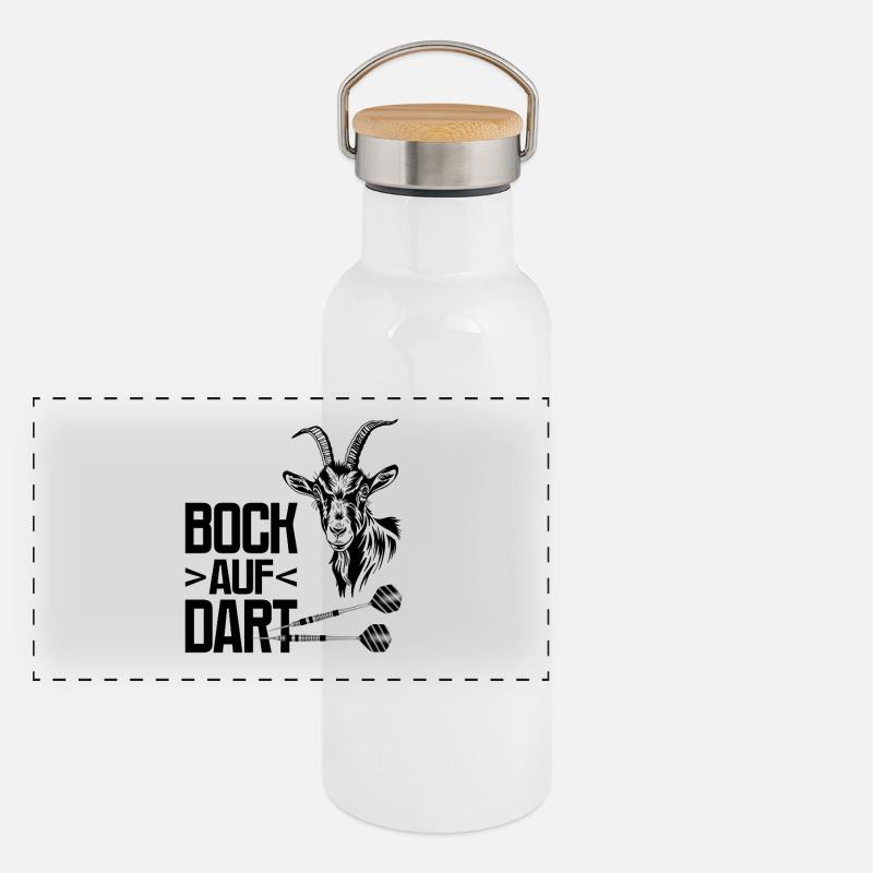 Gourde isotherme avec bouchon en bambou