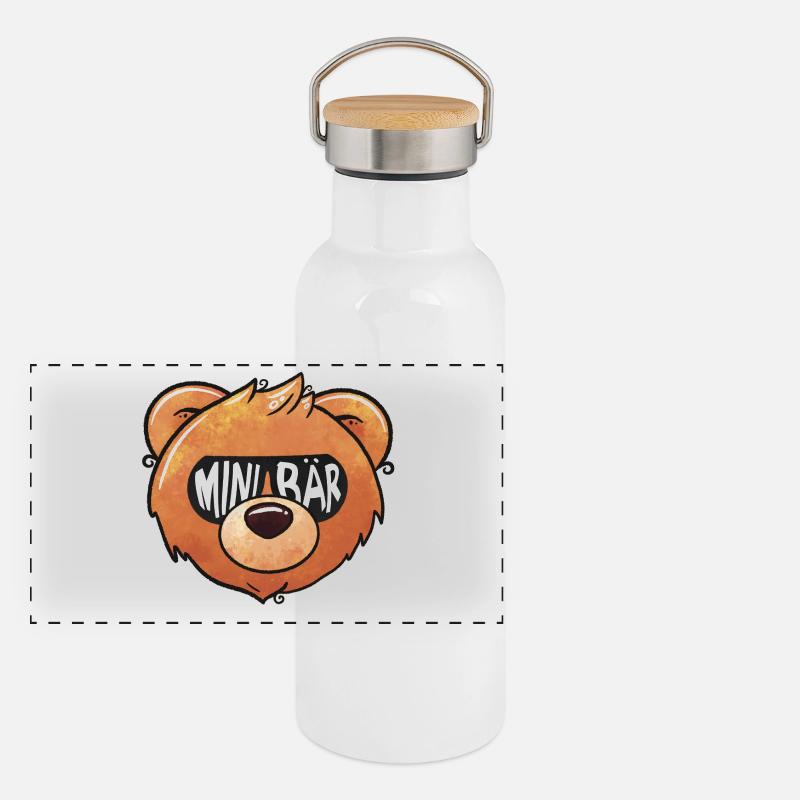 Gourde isotherme avec bouchon en bambou