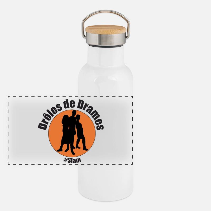 Drôles de Drames Slam Gourde isotherme avec bouchon en bambou