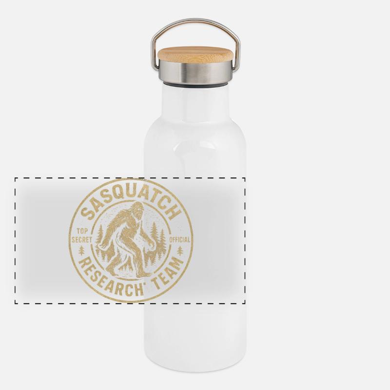 Équipe de recherche Sasquatch Drôle Cryptide Bigfoot Gourde isotherme avec bouchon en bambou