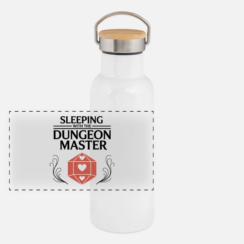 Mit dem Spielleiter schlafen – Funny D'n'D Panorama Thermosflasche mit Bambusdeckel