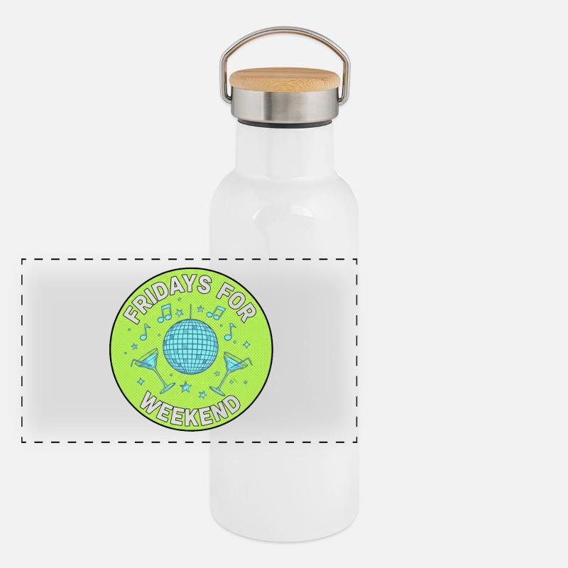Fridays for Weekend Disco Panoramic Thermal Bottle with Bamboo Lid