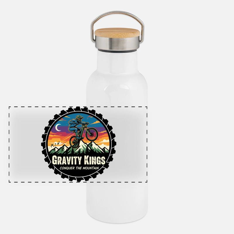 Gravity Kings: Conquer the Mountain Panoramic Thermal Bottle with Bamboo Lid