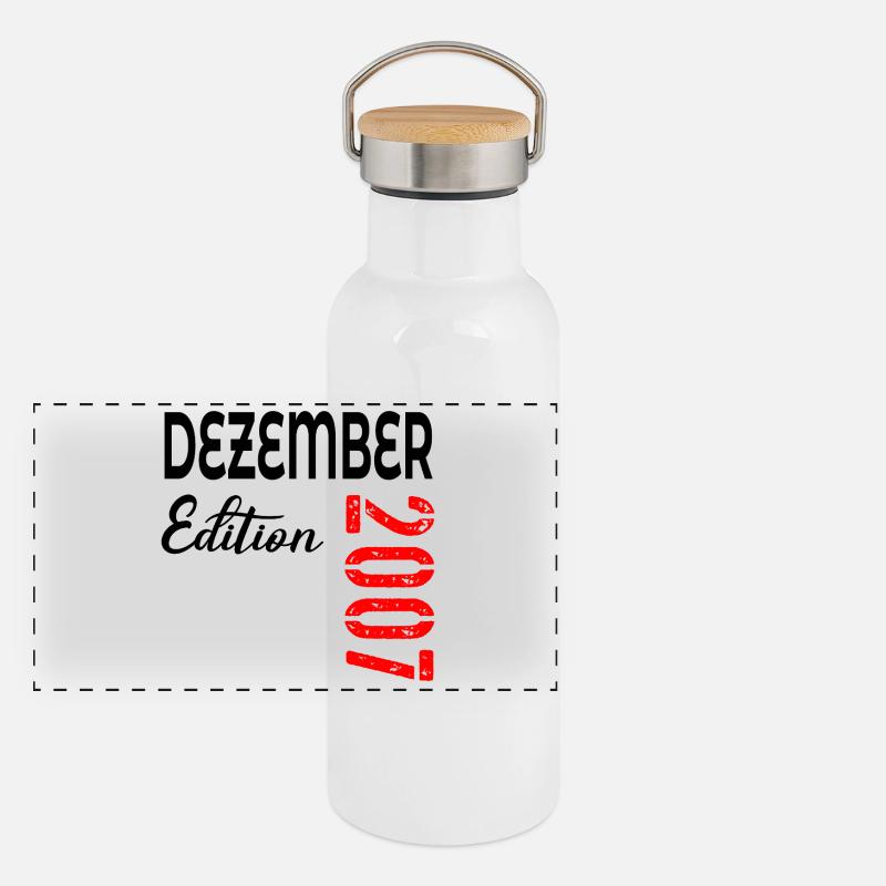 19. Geburtstag Dezember 2007 Panorama Thermosflasche mit Bambusdeckel