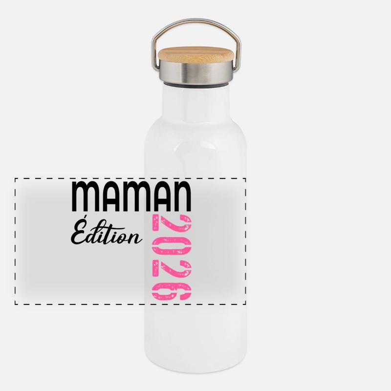 Mama 2026 Panorama Thermosflasche mit Bambusdeckel