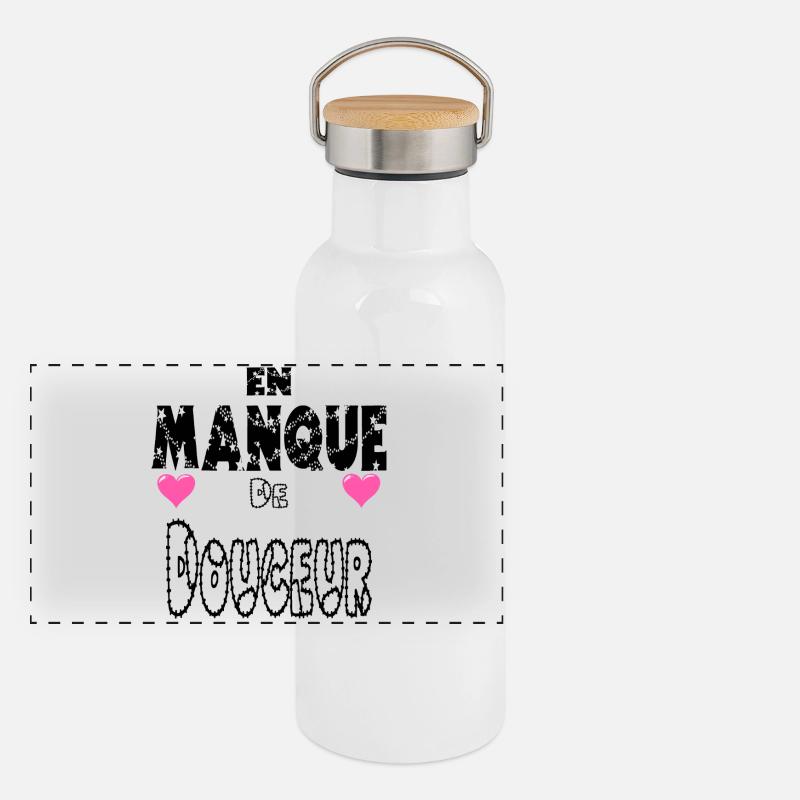 In Need of Softness - Panoramic Thermal Bottle with Bamboo Lid - white