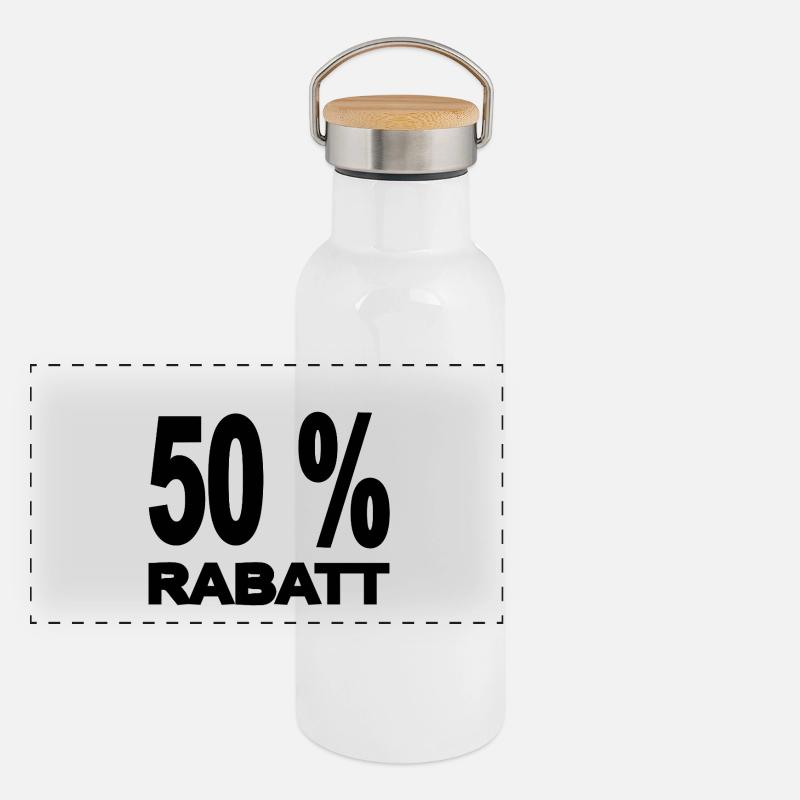 Rabais Gourde isotherme avec bouchon en bambou