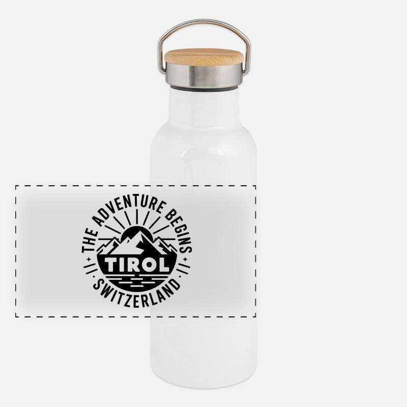 Tyrol - Conception de souvenirs Gourde isotherme avec bouchon en bambou