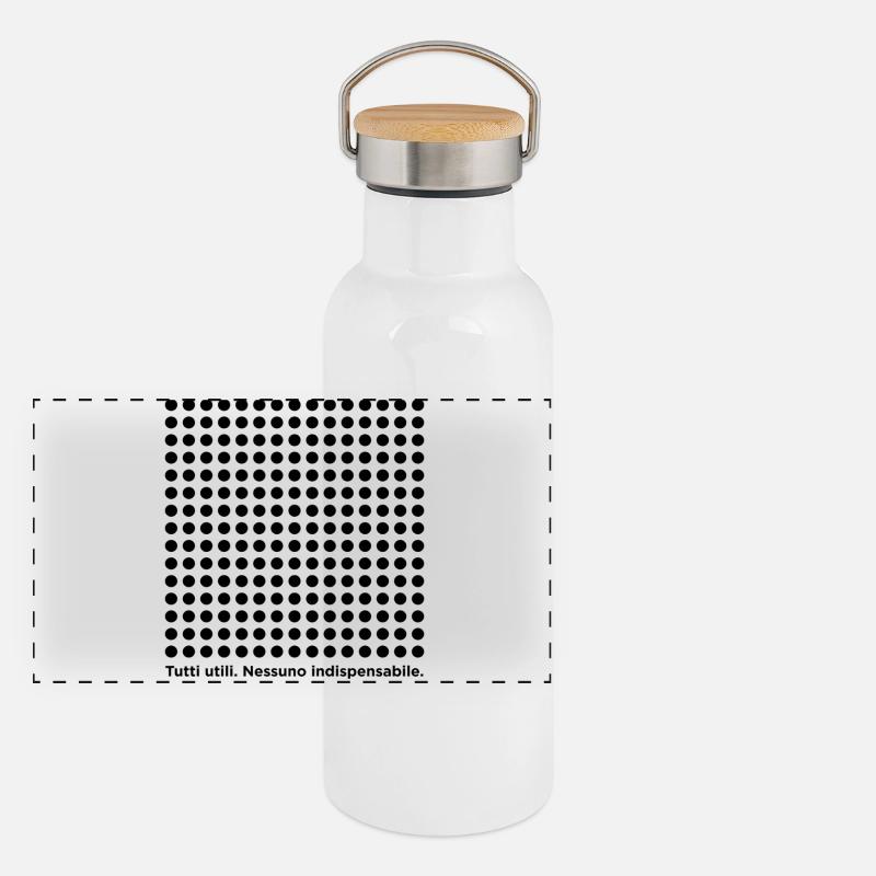 Tous utiles, rien d’indispensable Gourde isotherme avec bouchon en bambou