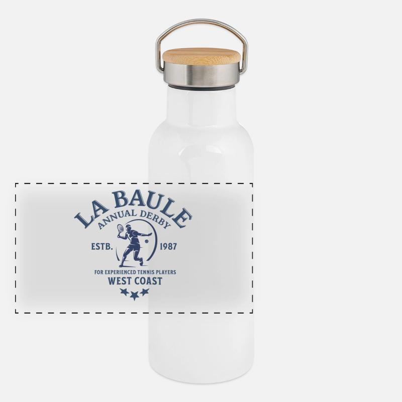 La Baule Derby Tennis West Coast Panoramic Thermal Bottle with Bamboo Lid