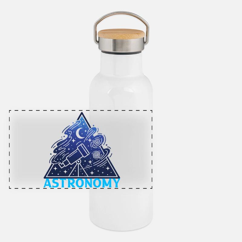 Astronomy Panoramic Thermal Bottle with Bamboo Lid