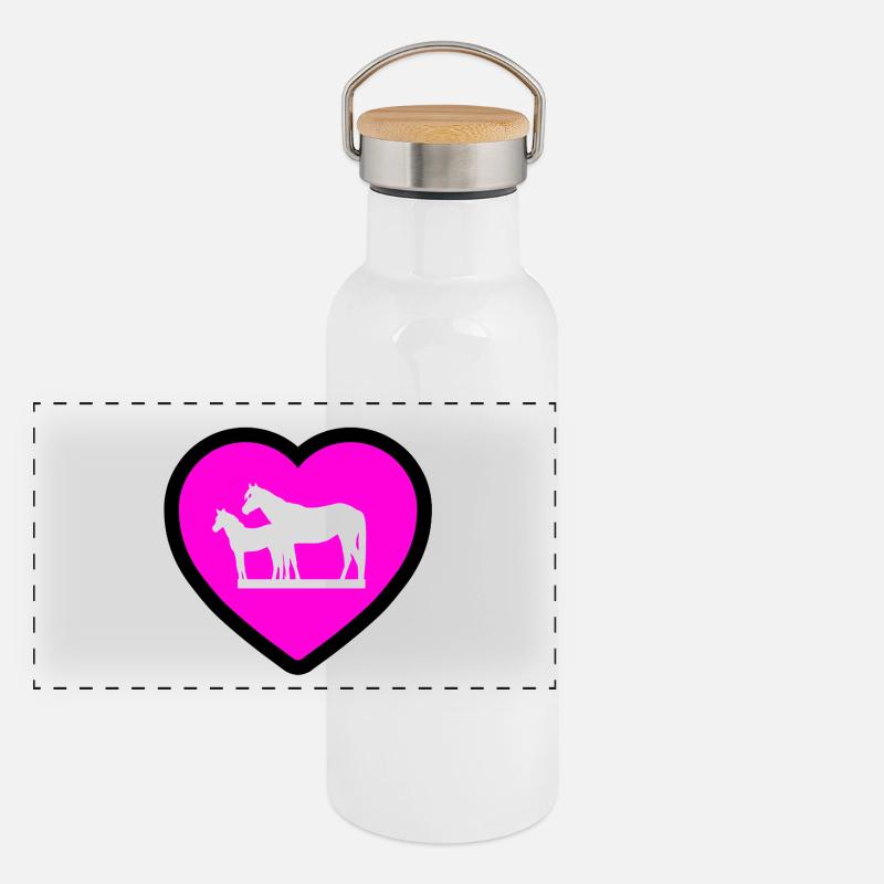 Panorama Thermosflasche mit Bambusdeckel