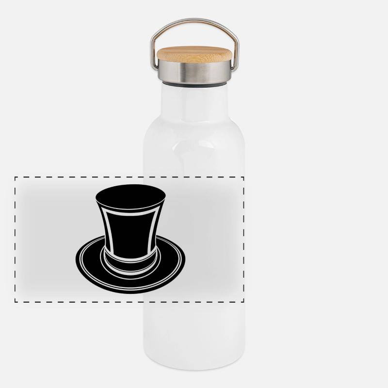 Haut-de-forme Gourde isotherme avec bouchon en bambou