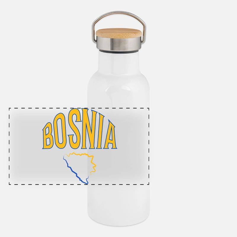 Bosnie Gourde isotherme avec bouchon en bambou