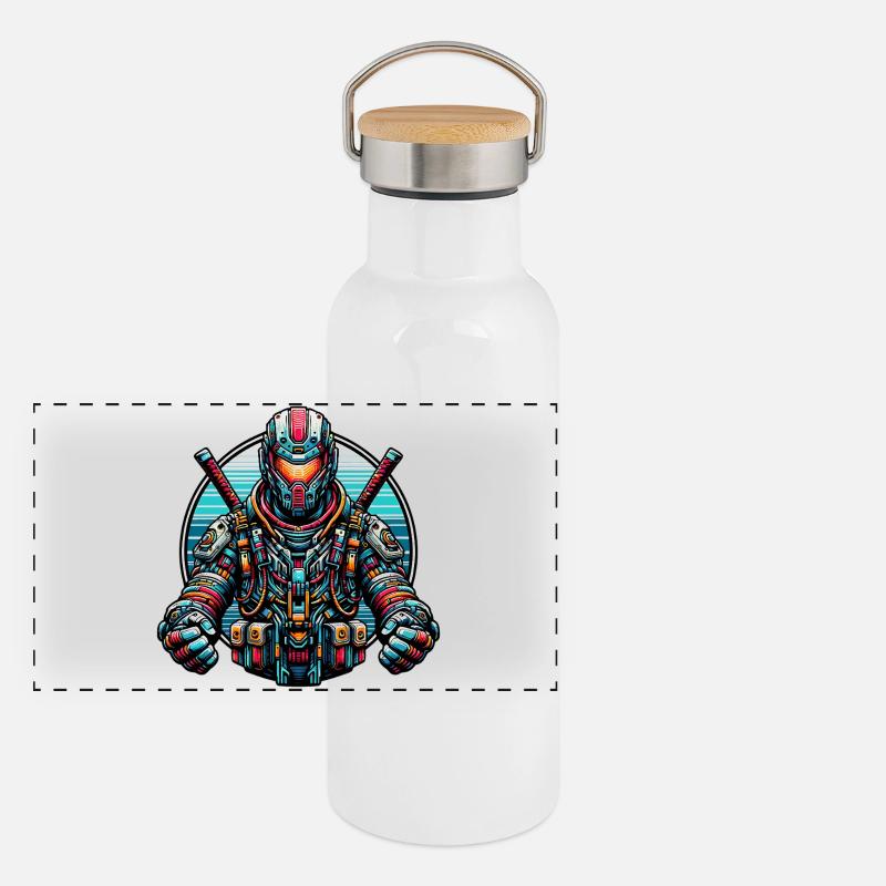 Panorama Thermosflasche mit Bambusdeckel