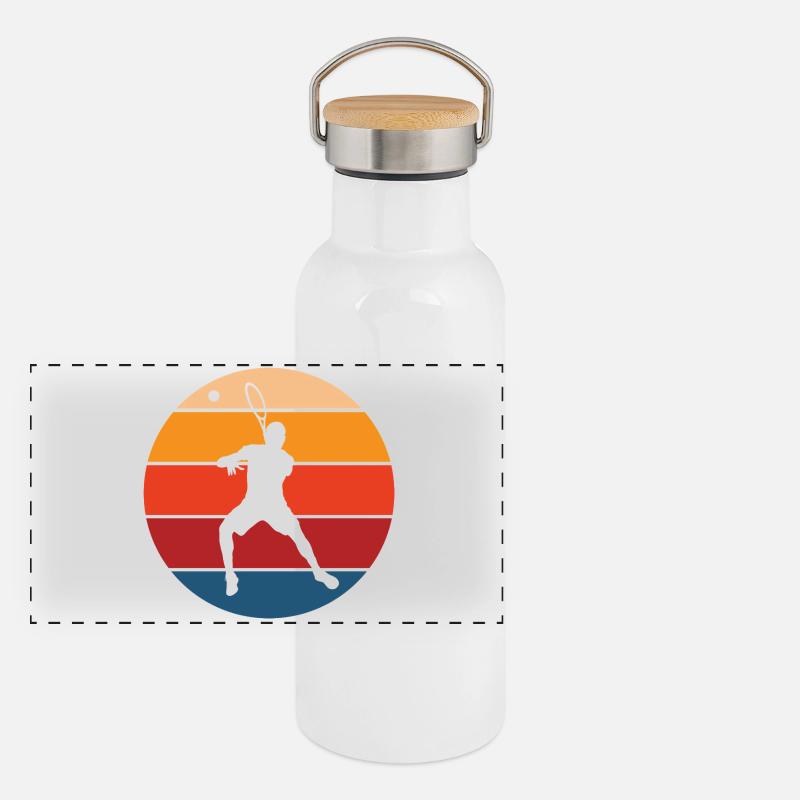 Panorama Thermosflasche mit Bambusdeckel