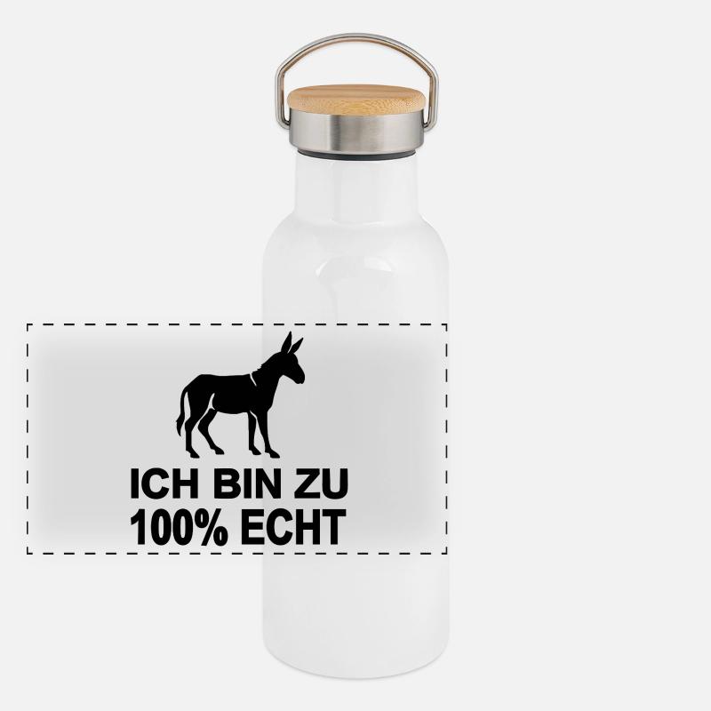 Panorama Thermosflasche mit Bambusdeckel
