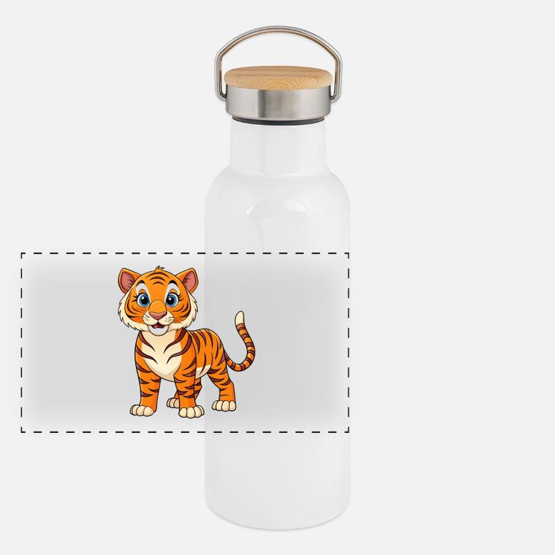 Panorama Thermosflasche mit Bambusdeckel