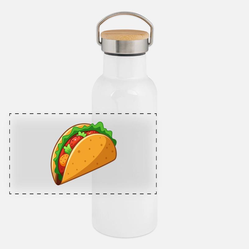 Panorama Thermosflasche mit Bambusdeckel