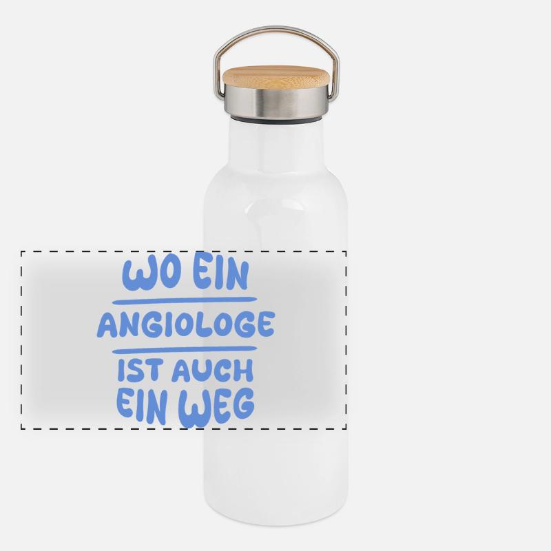 Angiologist as Angiologist Panoramic Thermal Bottle with Bamboo Lid