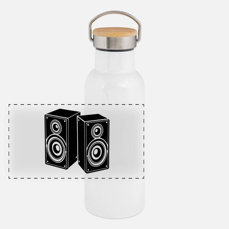Speakers Panoramic Thermal Bottle with Bamboo Lid