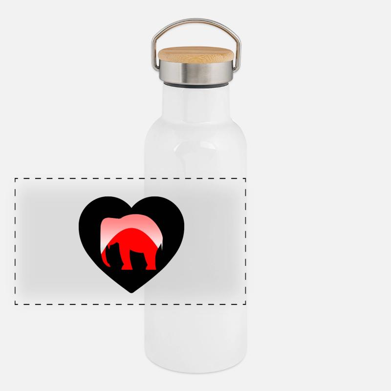 Gourde isotherme avec bouchon en bambou