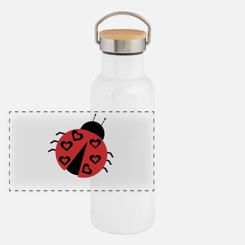 Coccinelle Gourde isotherme avec bouchon en bambou