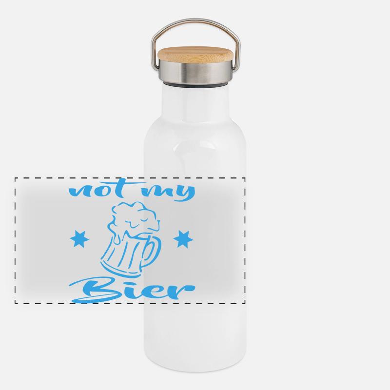 Bier Panorama Thermosflasche mit Bambusdeckel