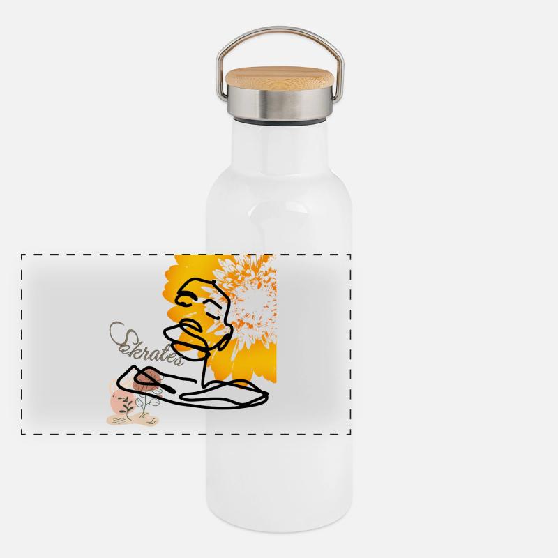 Sokrates Boho  Seele Panorama Thermosflasche mit Bambusdeckel