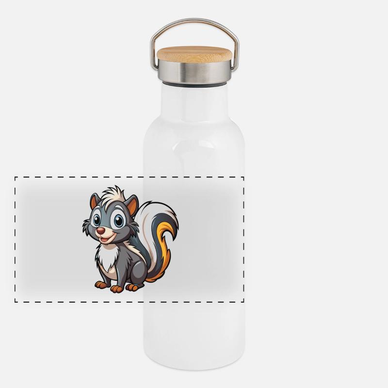 Shunk Gourde isotherme avec bouchon en bambou