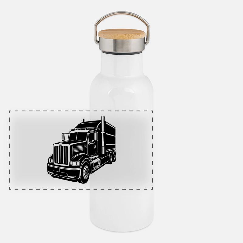 Semi-remorques Gourde isotherme avec bouchon en bambou