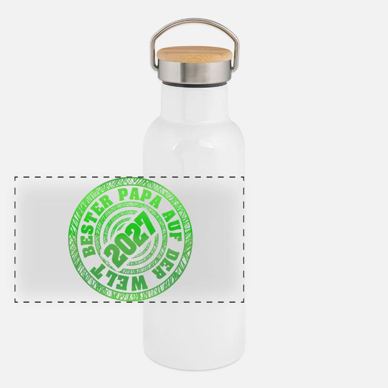 Panorama Thermosflasche mit Bambusdeckel