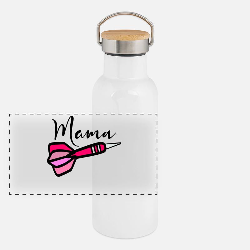 Darts player mom Panoramic Thermal Bottle with Bamboo Lid