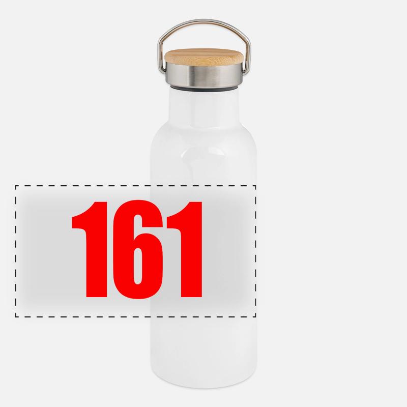 161 – Antifa Code Statement Panorama Thermosflasche mit Bambusdeckel