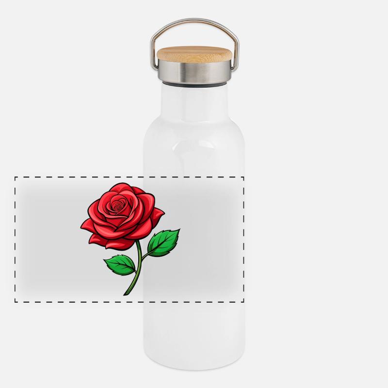 Panorama Thermosflasche mit Bambusdeckel