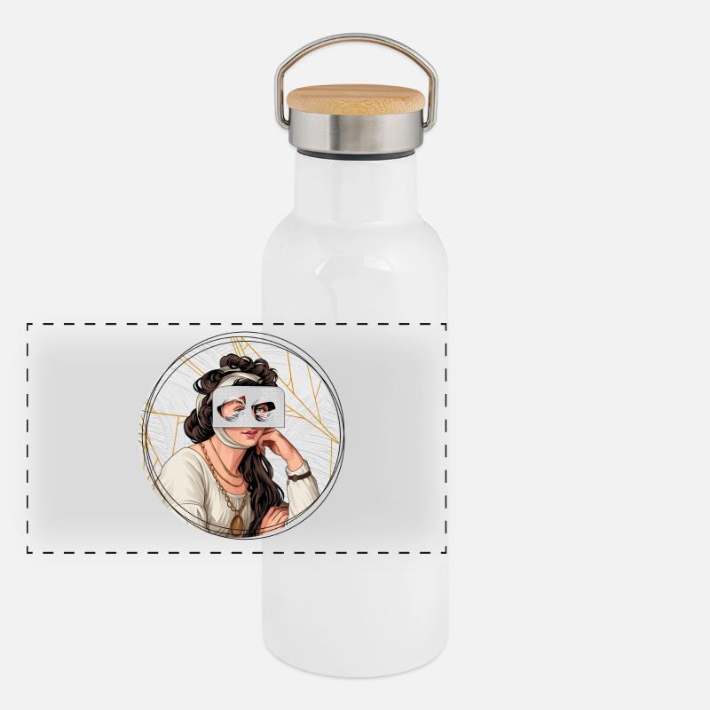 Illustration // Blick durch Medikamente Panorama Thermosflasche mit Bambusdeckel