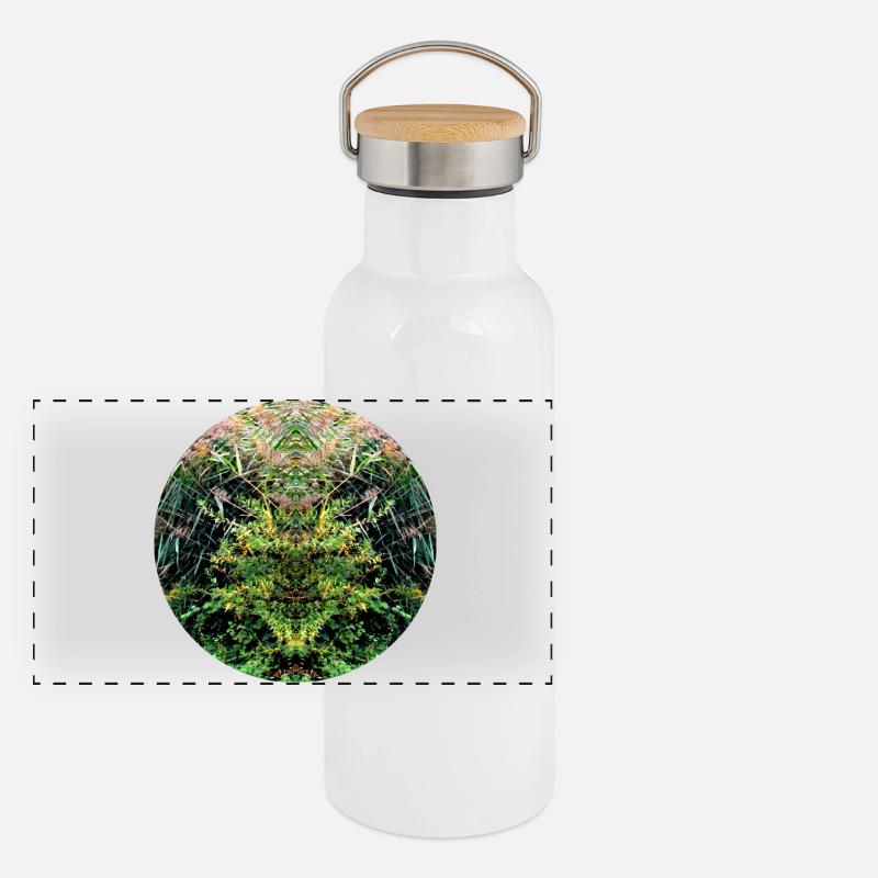 Des créatures de la nature dans les roseaux Gourde isotherme avec bouchon en bambou