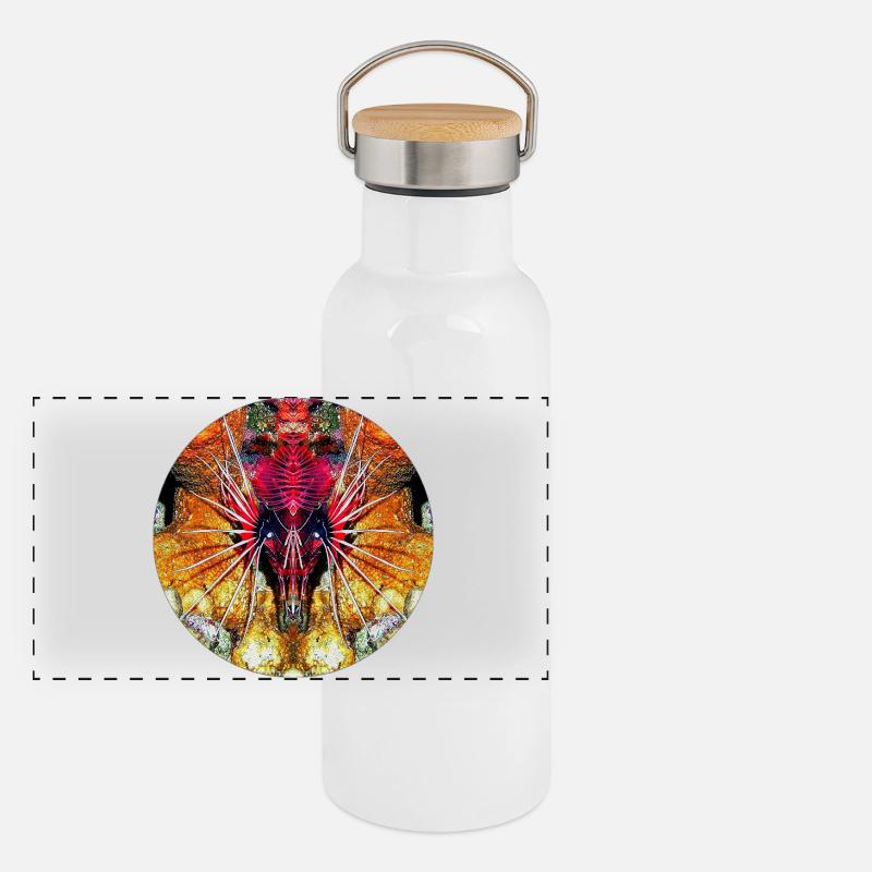 Créatures marines de la nature Gourde isotherme avec bouchon en bambou