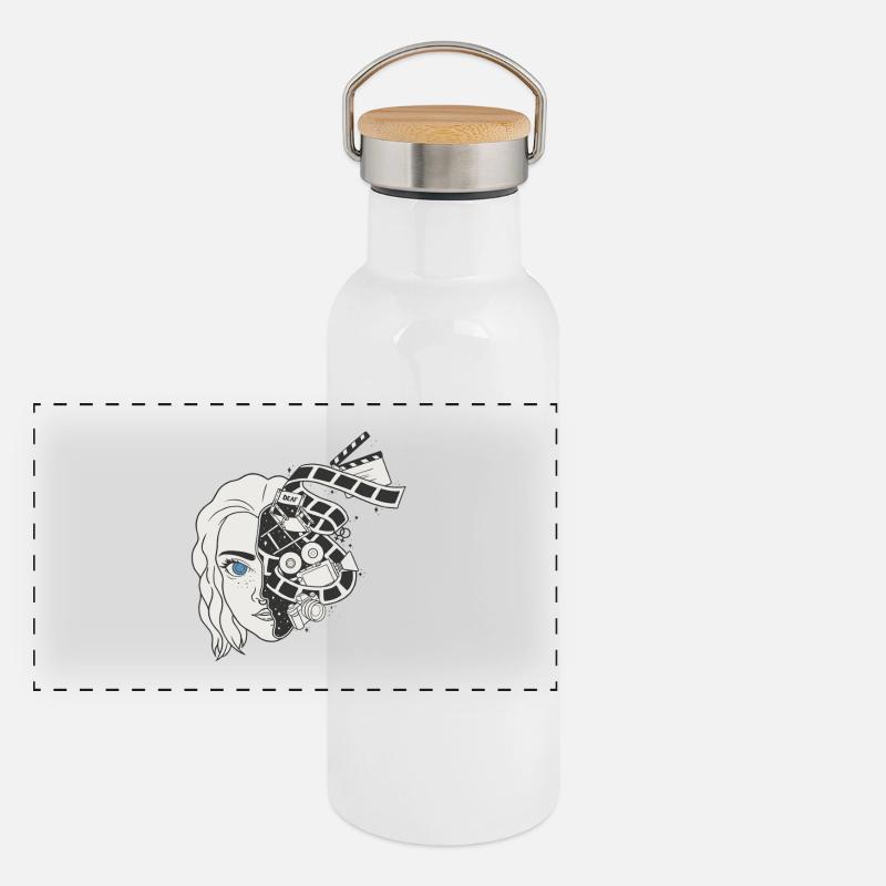 MélanieDeaf Production Panoramic Thermal Bottle with Bamboo Lid