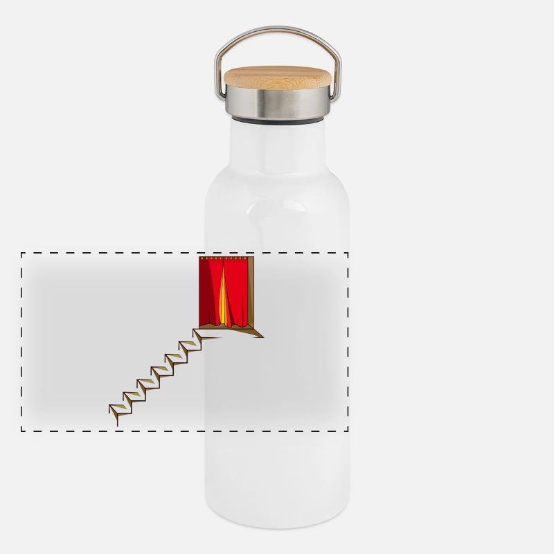 ESCALIER Gourde isotherme avec bouchon en bambou